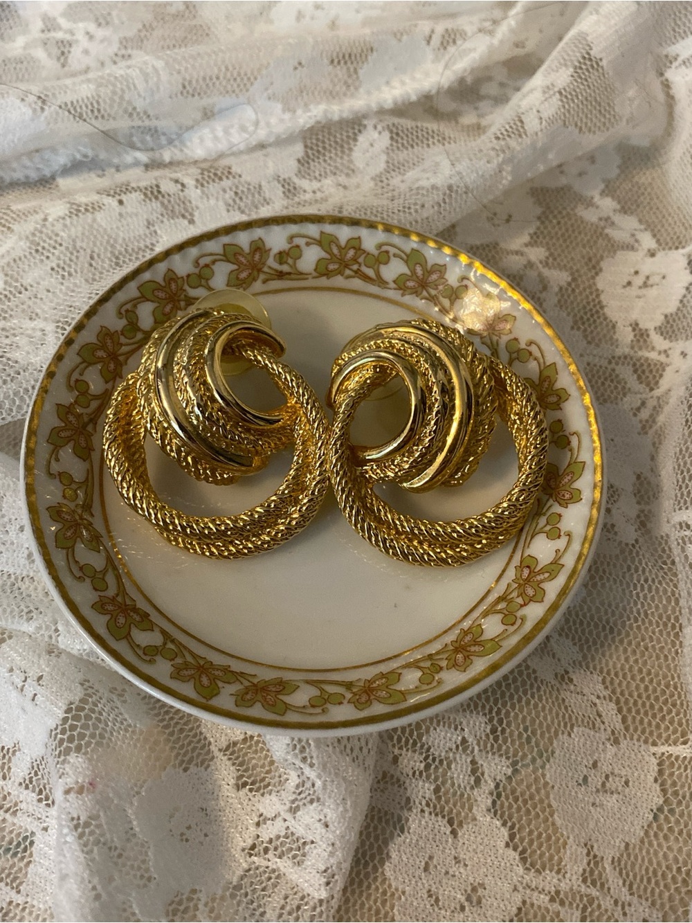 Classic Gold-Tone Twisted Hoop Earrings - Women Jewelry